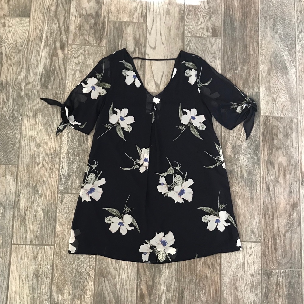Navy floral dress